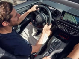 Heated leather steering wheel